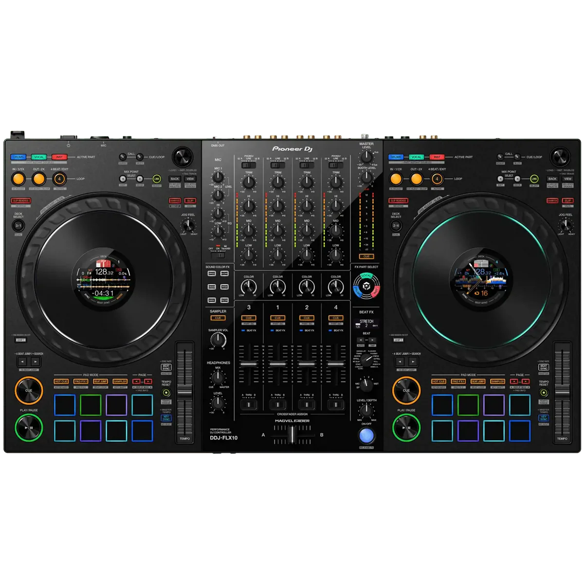 Pioneer DDJ FLX 10 - 4 Channel Professional DJ Controller