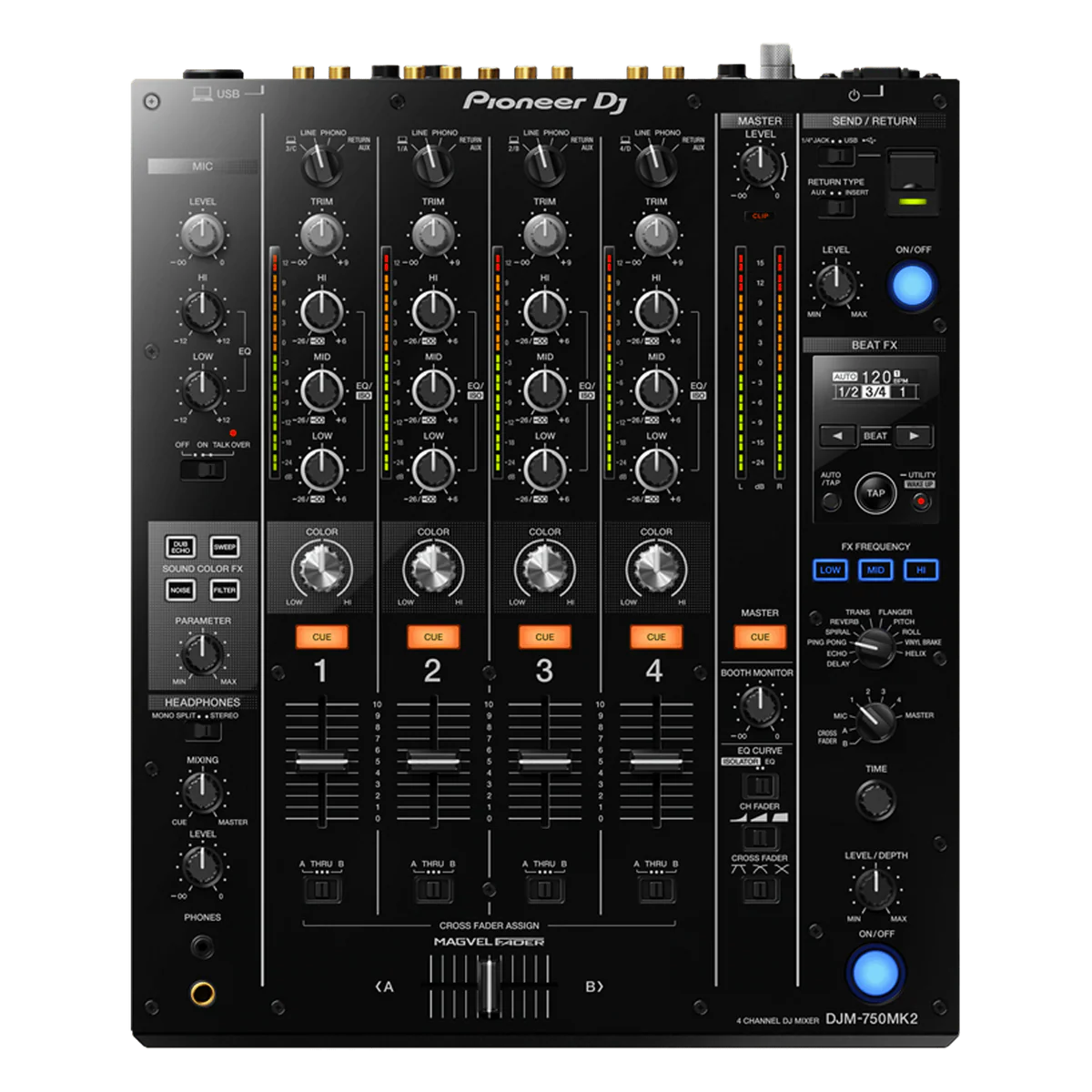 Pioneer DJ DJM 750MK2 - Professional 4-Channel DJ Mixer