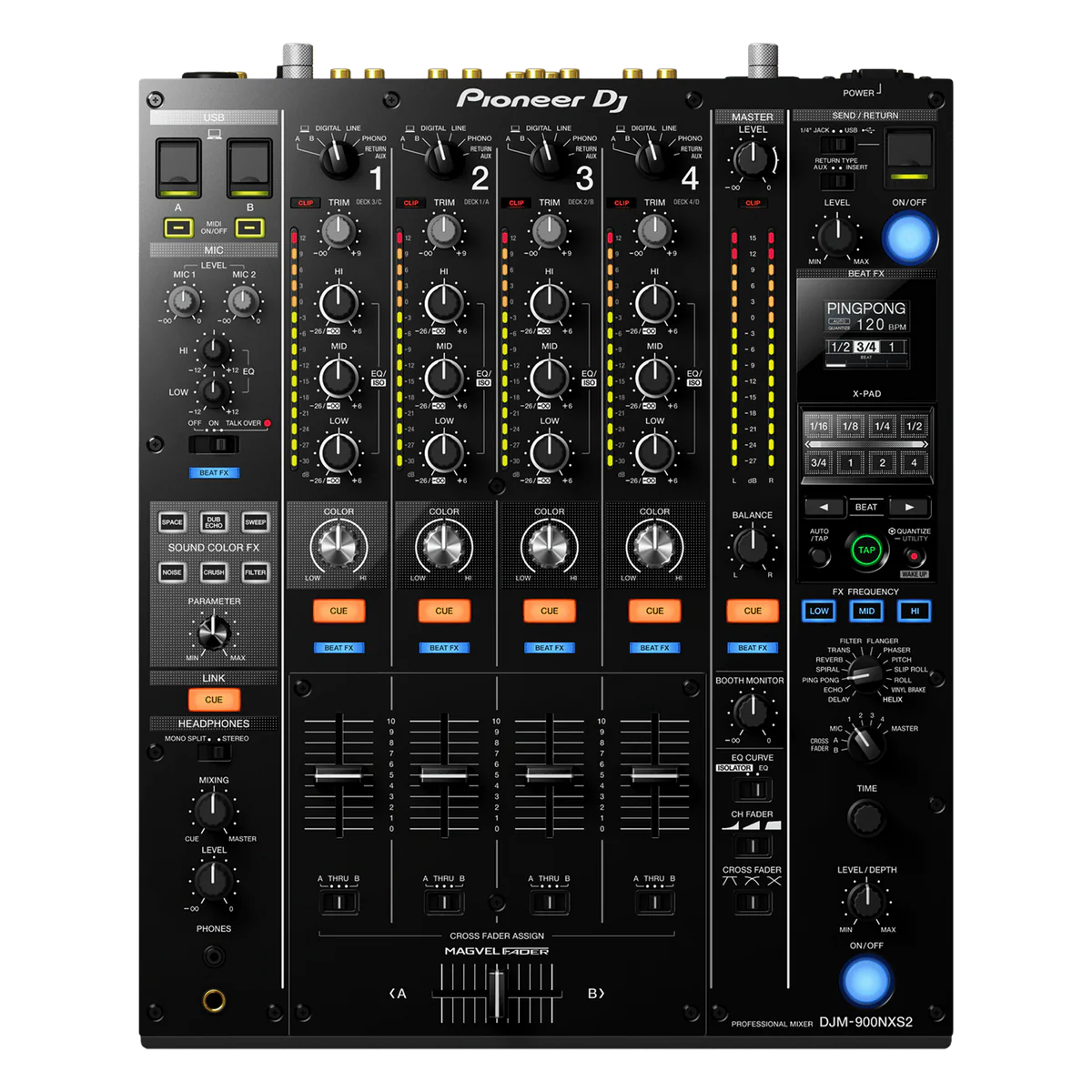 Pioneer DJM 900NXS2 - Professional 4 Channel DJ Mixer